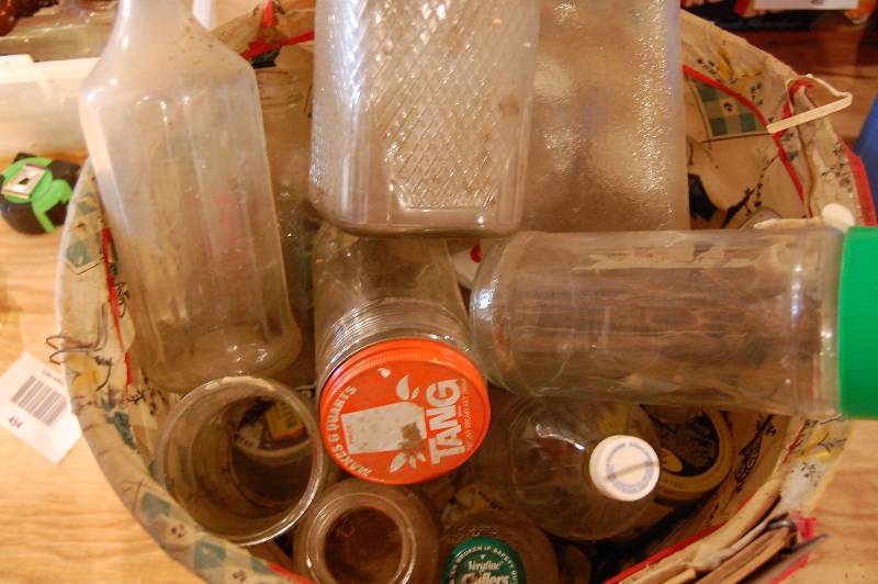 lot 454 image: Assorted Glass Bottles and Jars
