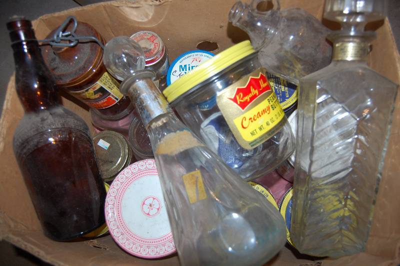 lot 460 image: Assorted Glass Bottles and Jars