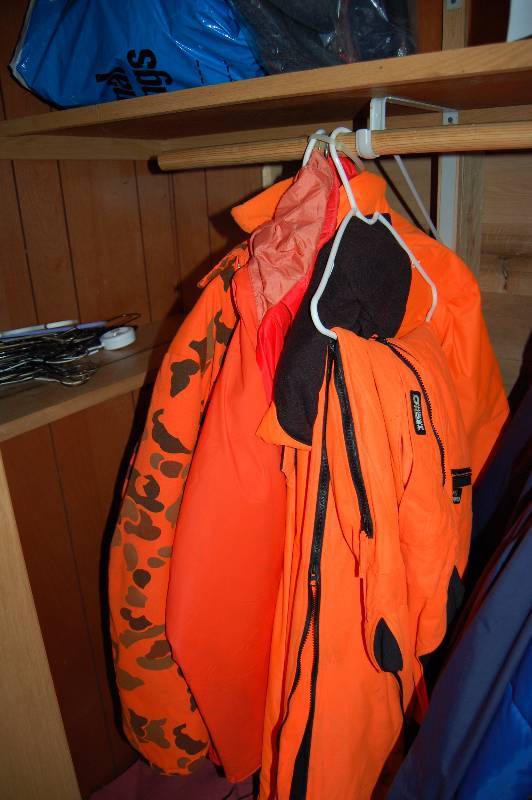 lot 122 image: Blaze Orange Hunting Clothes