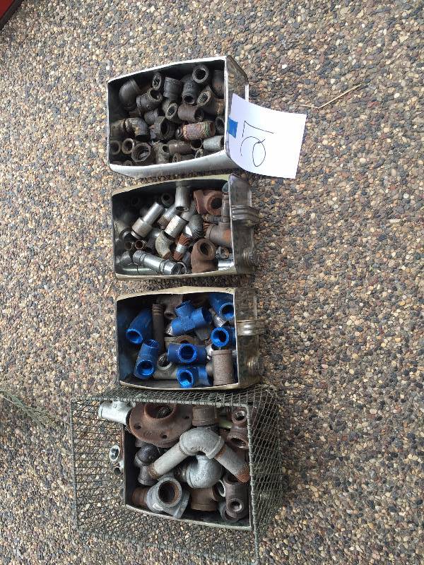 lot 27 image: PLUMBING FITTINGS SOME STEEL SOME ALUMINUM