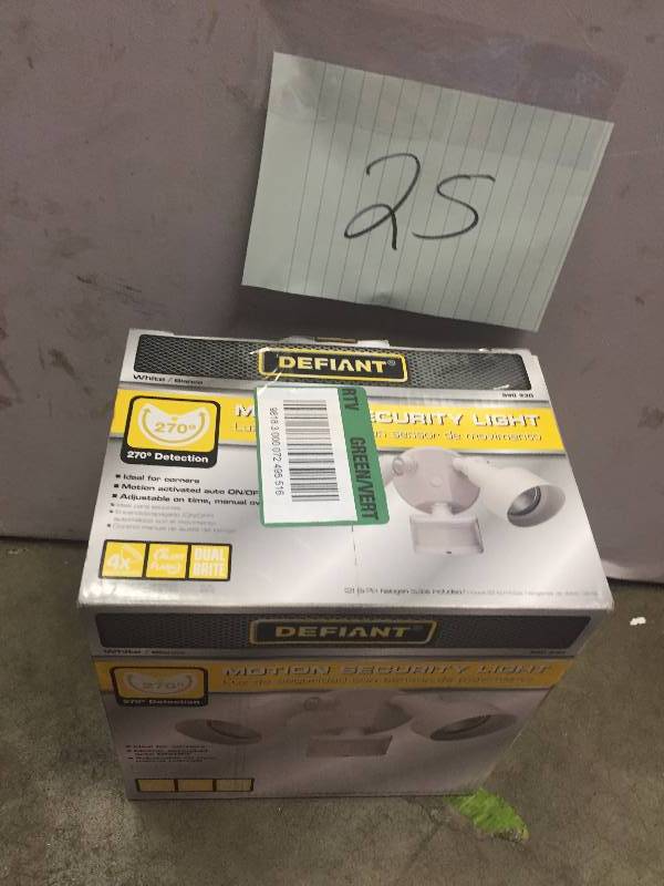 lot 25 image: Defiant 270 Degree White Motion Outdoor Security-Light