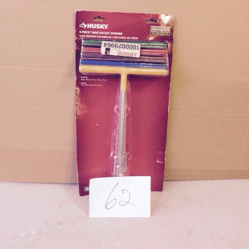 lot 62 image: Husky 5 PC T bar Socket Spinner