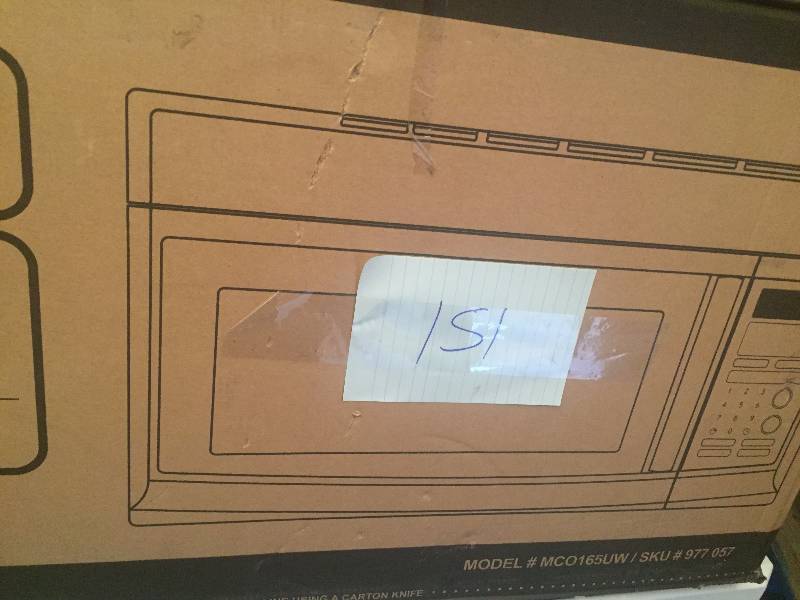 lot 151 image: Magic Chef Microwave Ovens Over The Range Microwave 1.6 CU Model MCO165UW New