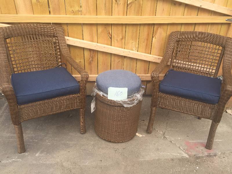 lot 160 image: Spring Haven Patio Wicker Chat Set