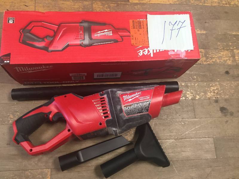 lot 177 image: Milwaukee M12 12-Volt Lithium-Ion Cordless Compact Vacuum (Tool-Only) New