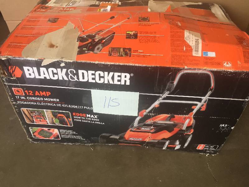 lot 115 image: Black and Decker 17 in. Walk-Behind Corded Electric Mower New