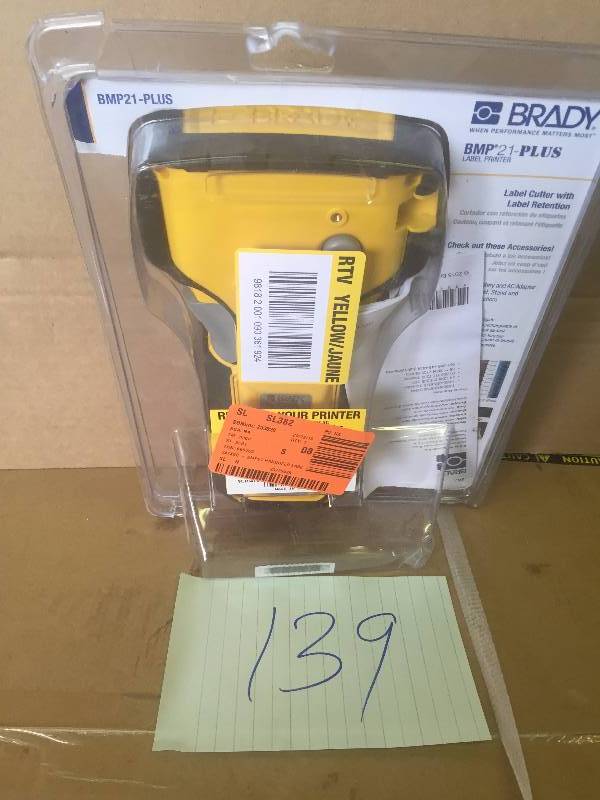 lot 139 image: BRADY BMP21-PLUS BMP21-PLUS LABEL PRINTER
