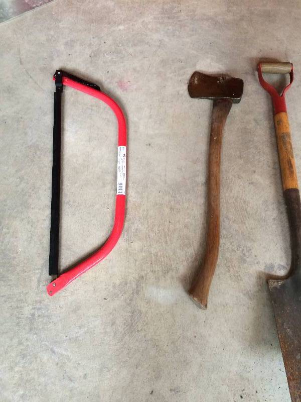 Antique Hatchet Plus More Yard & Garden Tools Lot#3