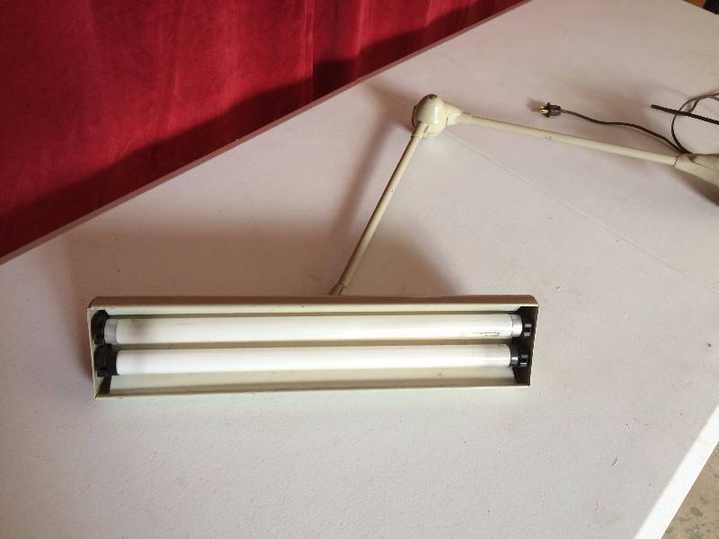 Vintage Industrial Steampunk Drafting Table Desk Lamp - Clamps On - Excellent Condition Works Extra Bulb Included - One similar just sold online for $200.00