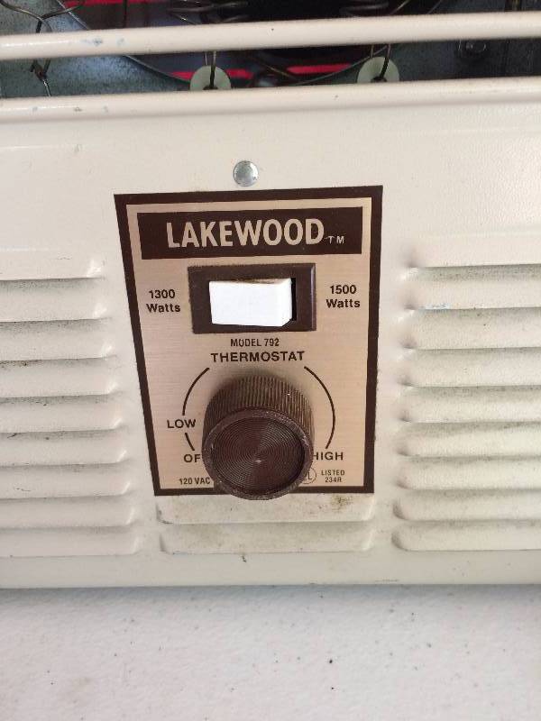 Vintage Art Deco Collectible Lakewood Portable Heater - Works Great