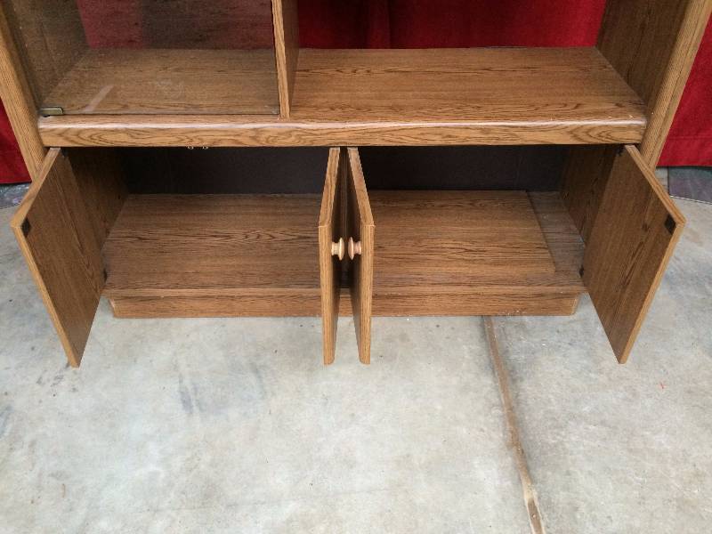 Vintage Shelving Unit Cupboard With Glass Door - Super Condition