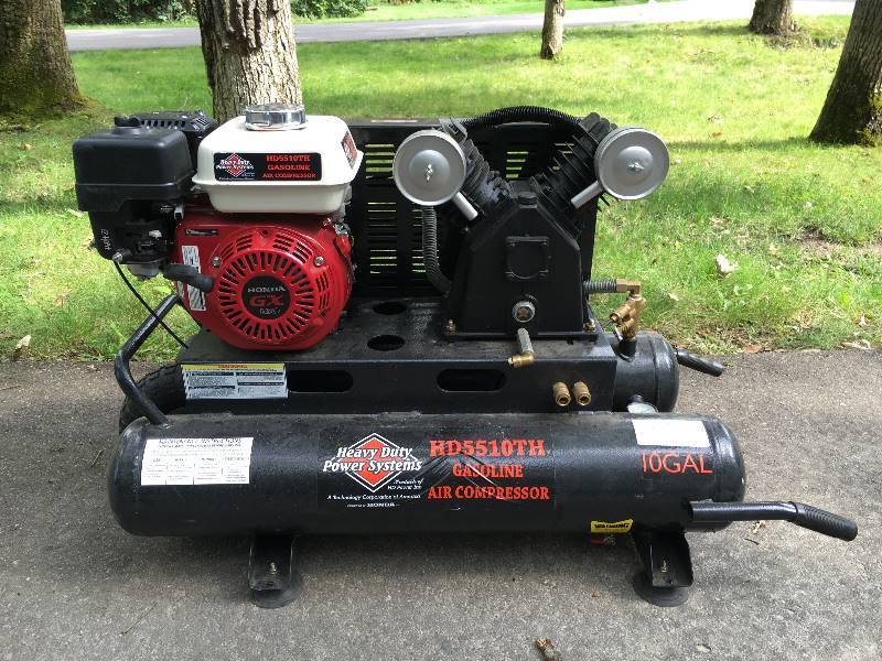 lot 3 image: Gasoline Air Compressor - 5.5HP Honda Motor