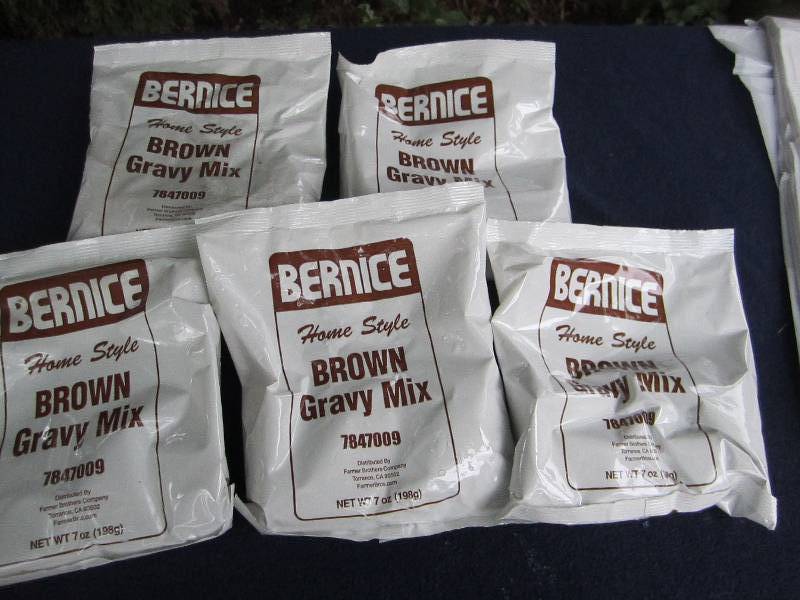 5 Bernice brown gravy mix pouches ...