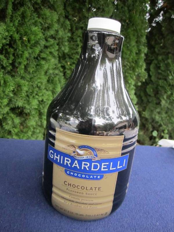 5 pound  7 oz bottle of Ghirardelli...