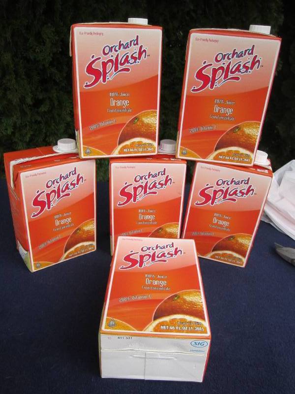 6 46oz  of Orchard splash 100% oran...