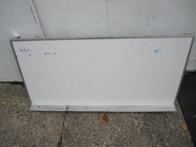 lot 26 image: White board with hanging clips, 2 x...