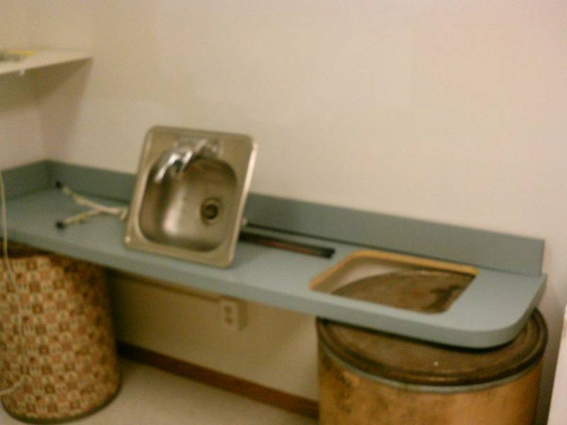 lot 38 image: Counter top and stainless steel sink