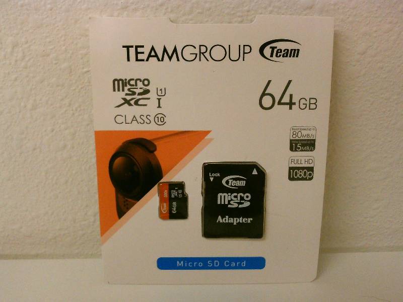lot 49 image: 64 GB Memory card micro with micro adapter by Team