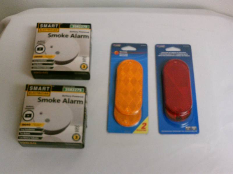 lot 201 image: Smoke alarms  reflectors New in Box