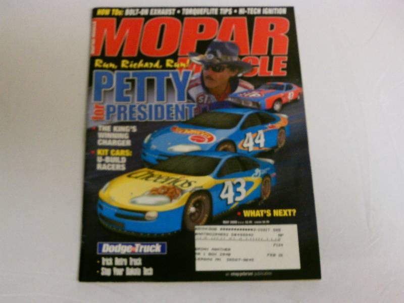 lot 219 image: Mopar Muscle Magazine, May 2000 edition, Richard Petty for President