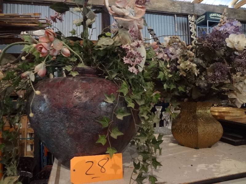 lot 28 image: Two fake Flower Arrangements