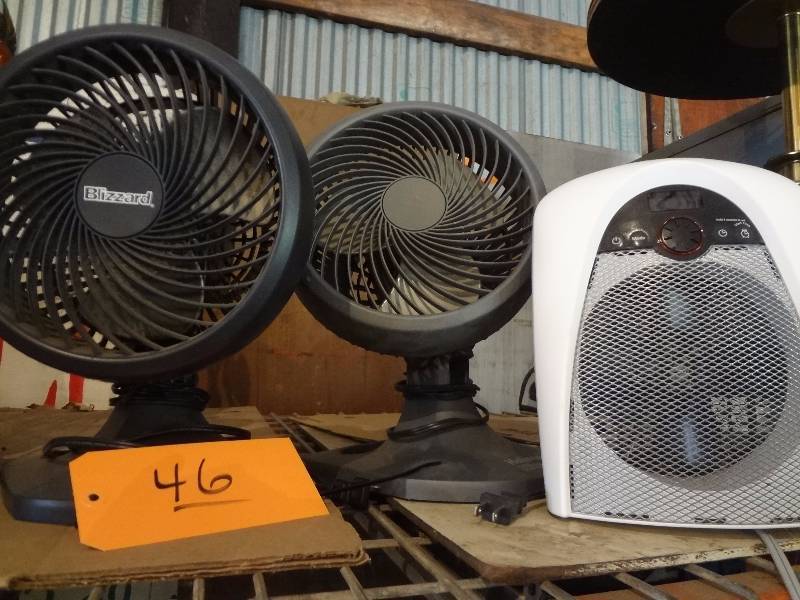 lot 46 image: Two Fans, Heater