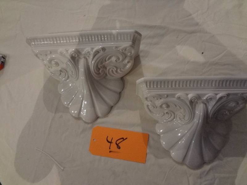lot 48 image: Porcelain Wall Sconces