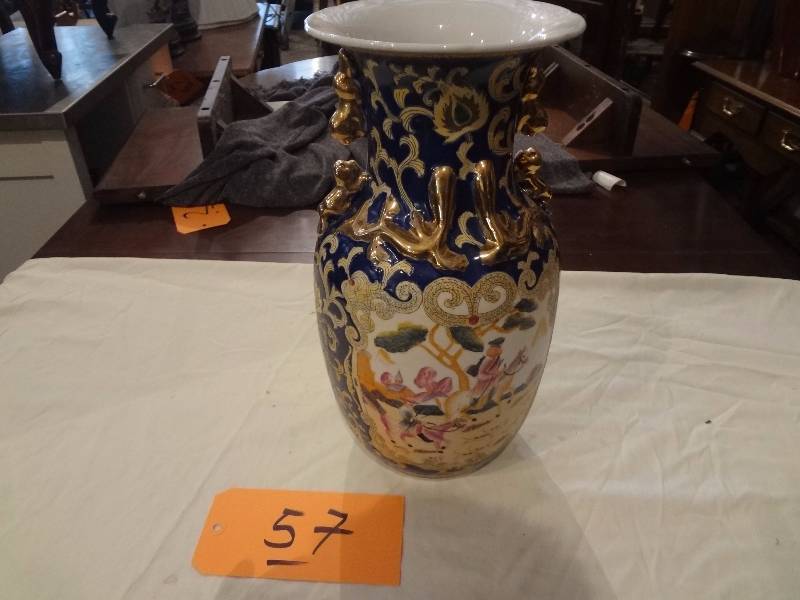 lot 57 image: Large Painted Vase