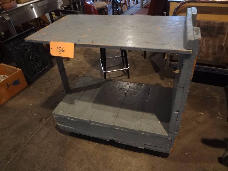 lot 156 image: Wooden Table Cart