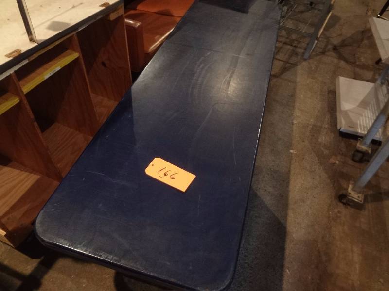 lot 166 image: Long Low Blue Heavy Table