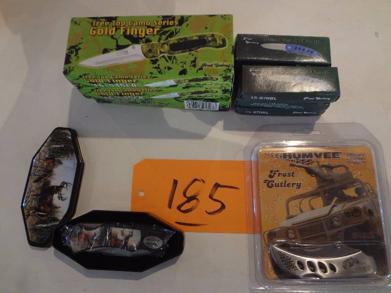 lot 185 image: (3) Gold Finger, Elk, Humvee, (6) Chief