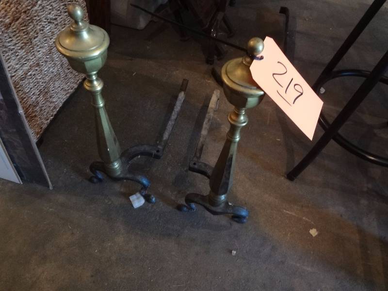lot 219 image: Large End Irons