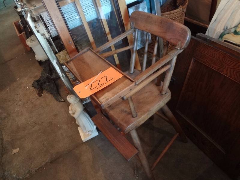 lot 222 image: Old,Old High Chair