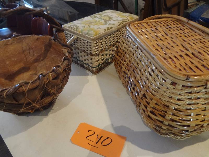 lot 240 image: (3) Baskets