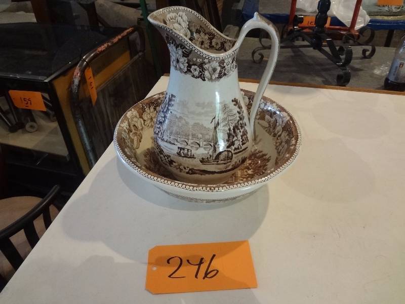 lot 246 image: Wash BowlPitcher