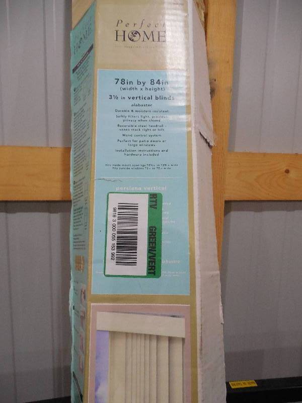 Alabaster 3.5 in. PVC Vertical Blind - 78 in. W x 84 in. L