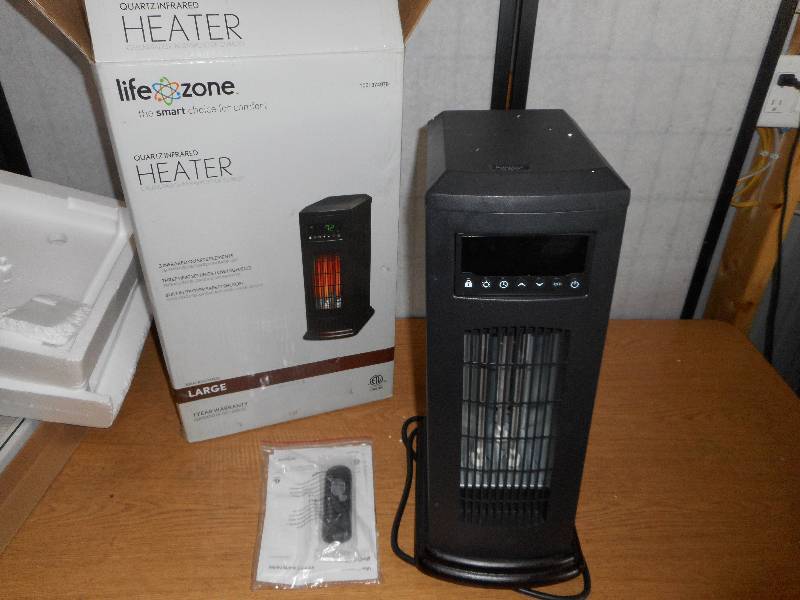 21 in. 1500-Watt 3-Long Vertical Element Large Room Infrared Tower Heater with Remote