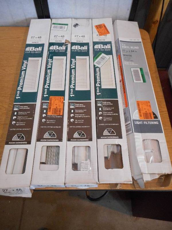 (5) 27 WINDOW BLIND LOT