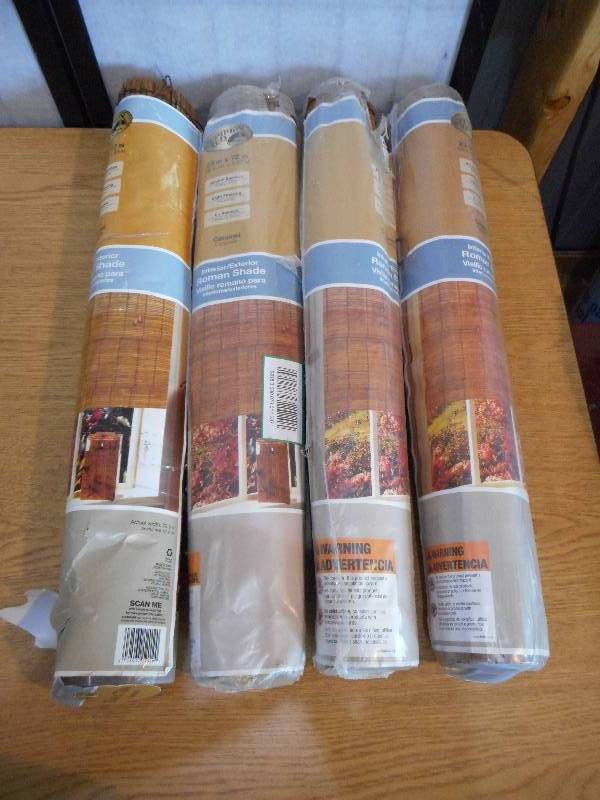 (4) 23 WINDOW BLIND ROLL UP SHADE LOT