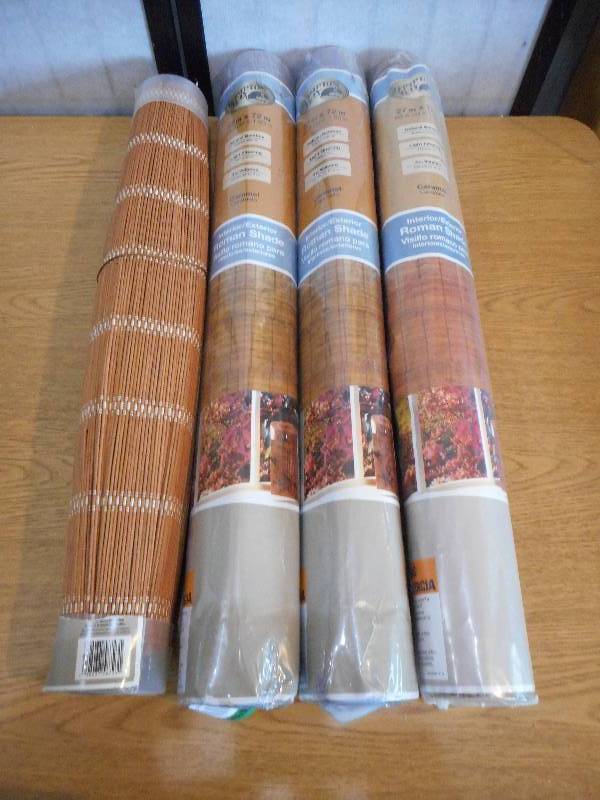 (4) 27 WINDOW BLIND ROLL UP SHADE LOT