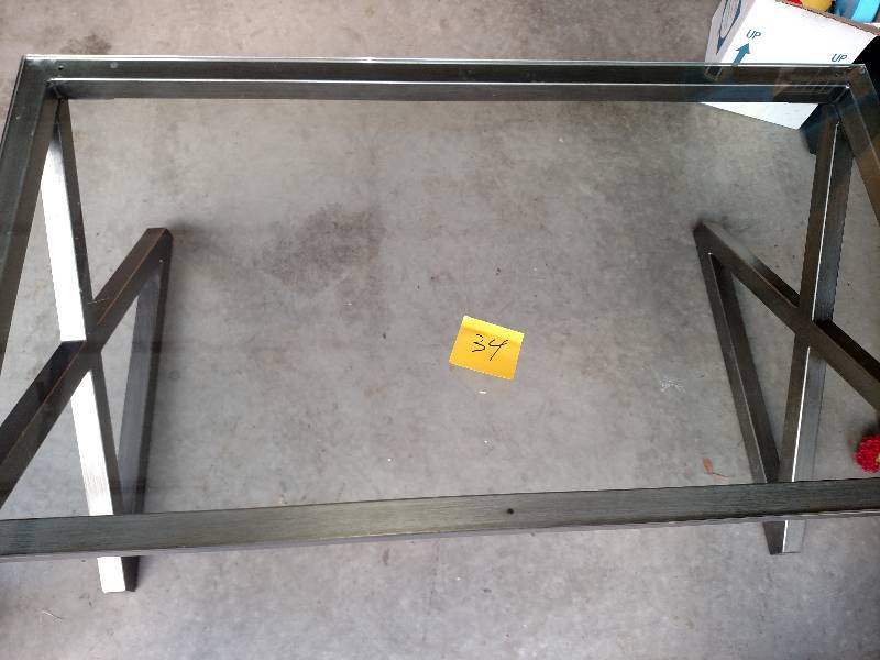 Glass coffee table