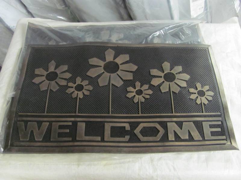 lot 97 image: Lot of 4 Brand New Rubber Welcome Mats