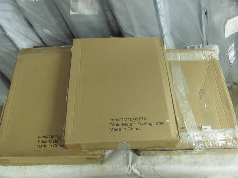 lot 102 image: Lot of 3 As Seen On TV TableMate Adjustable Tables