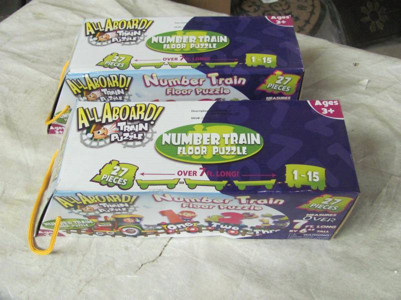 lot 179 image: Lot of 2 Brand New Number Train Puzzles