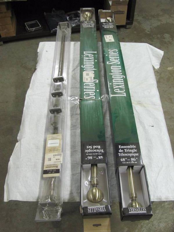 lot 207 image: Curtain Rod Lot Of 3