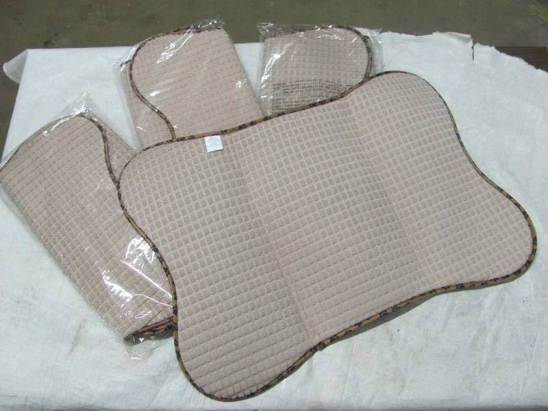 lot 235 image: Brand New Lot of 4 Super Absorbant Microfiber Bone Shaped Pet Food Placemats