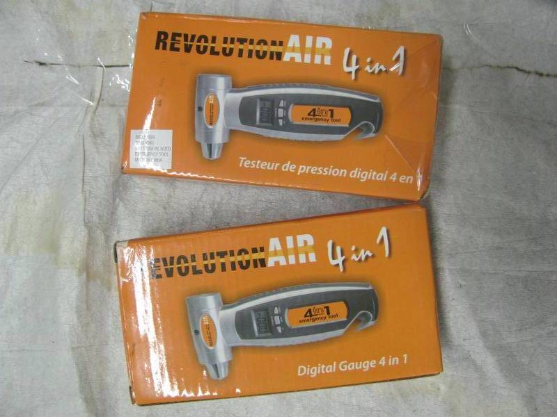 lot 243 image: Lot of Two Brand New Revolution Air 4 in 1 Digital Auto Emergency Tools