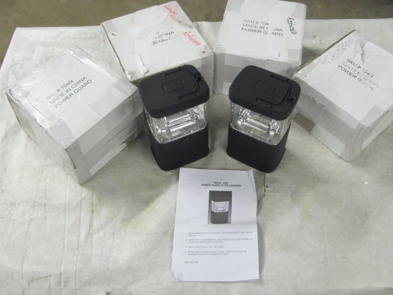 lot 256 image: Lot of 8 Brand New Power Guard 15 LED Lanterns