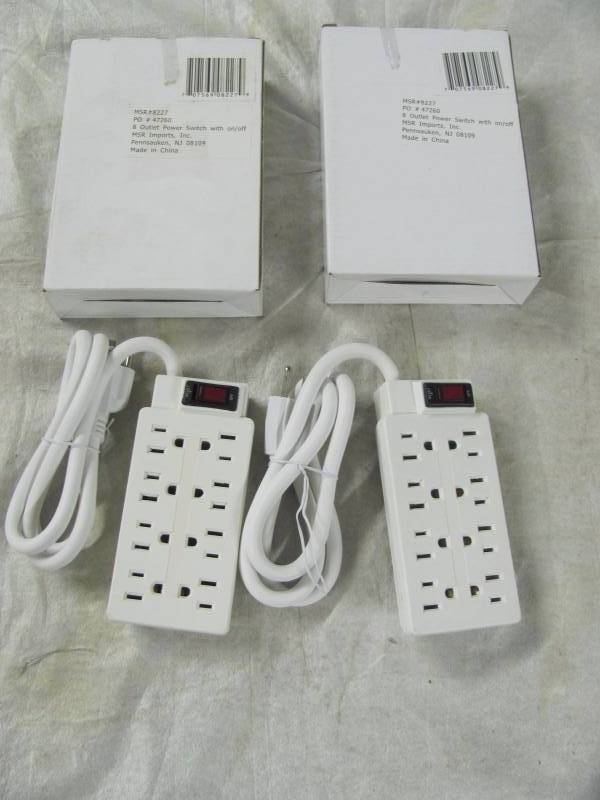 lot 264 image: Lot of Two Brand New 8 Outlet Power Strips