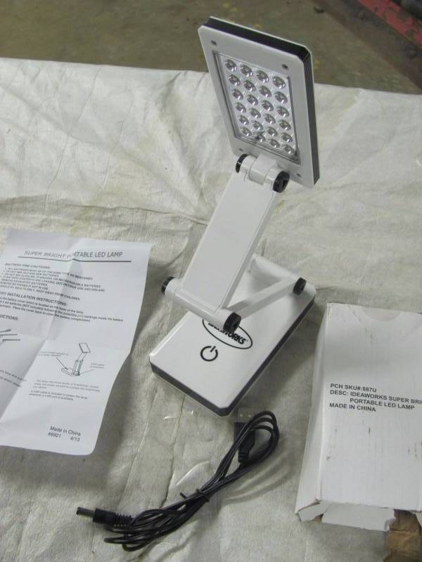 lot 269 image: Brand New IdeaWorks Super Bright Portable & Adjustable LED Lamp